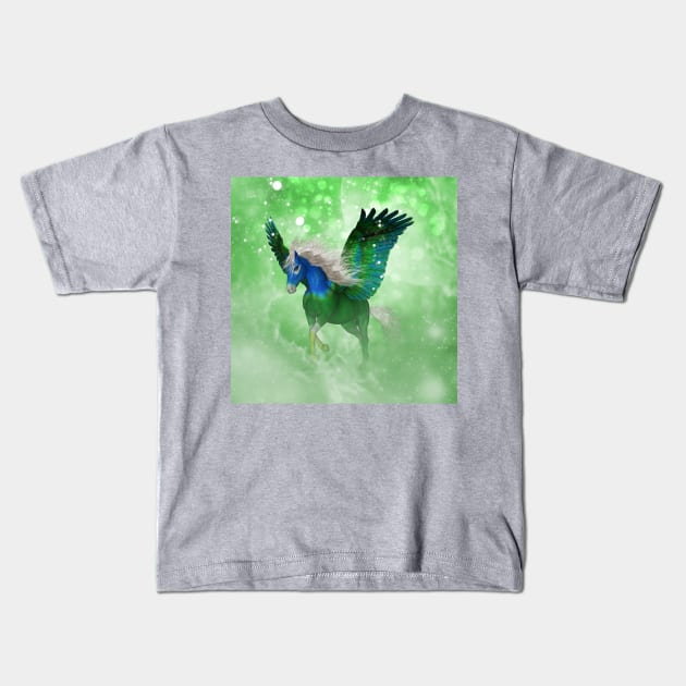 Wonderful pegasus in the sky Kids T-Shirt by Nicky2342